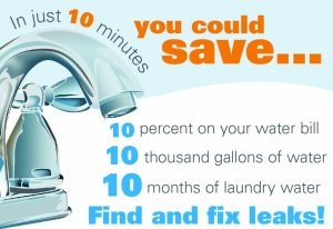 A picture of the infographic that shows how to save water.